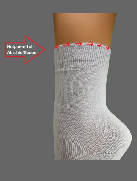 Preview: Herren-Socken, 90% Baumwolle, ohne Gummidruck, weiß, 5er-Bündel